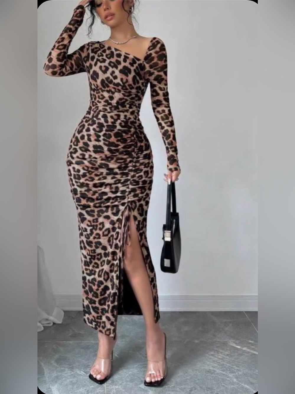 🤎 Chocolate/Cream One-Shoulder Bodycon Dress-Size 12 (XL) (New Without Tag)